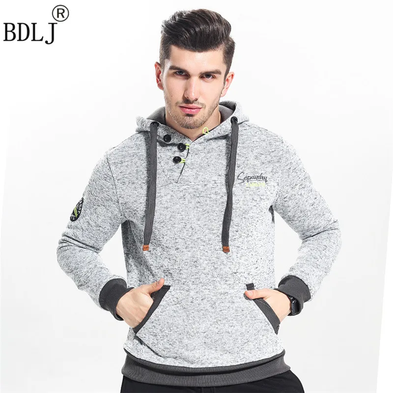 Spring Autumn Men Hoodies Sportwear Fashion Chest embroidery Hooded