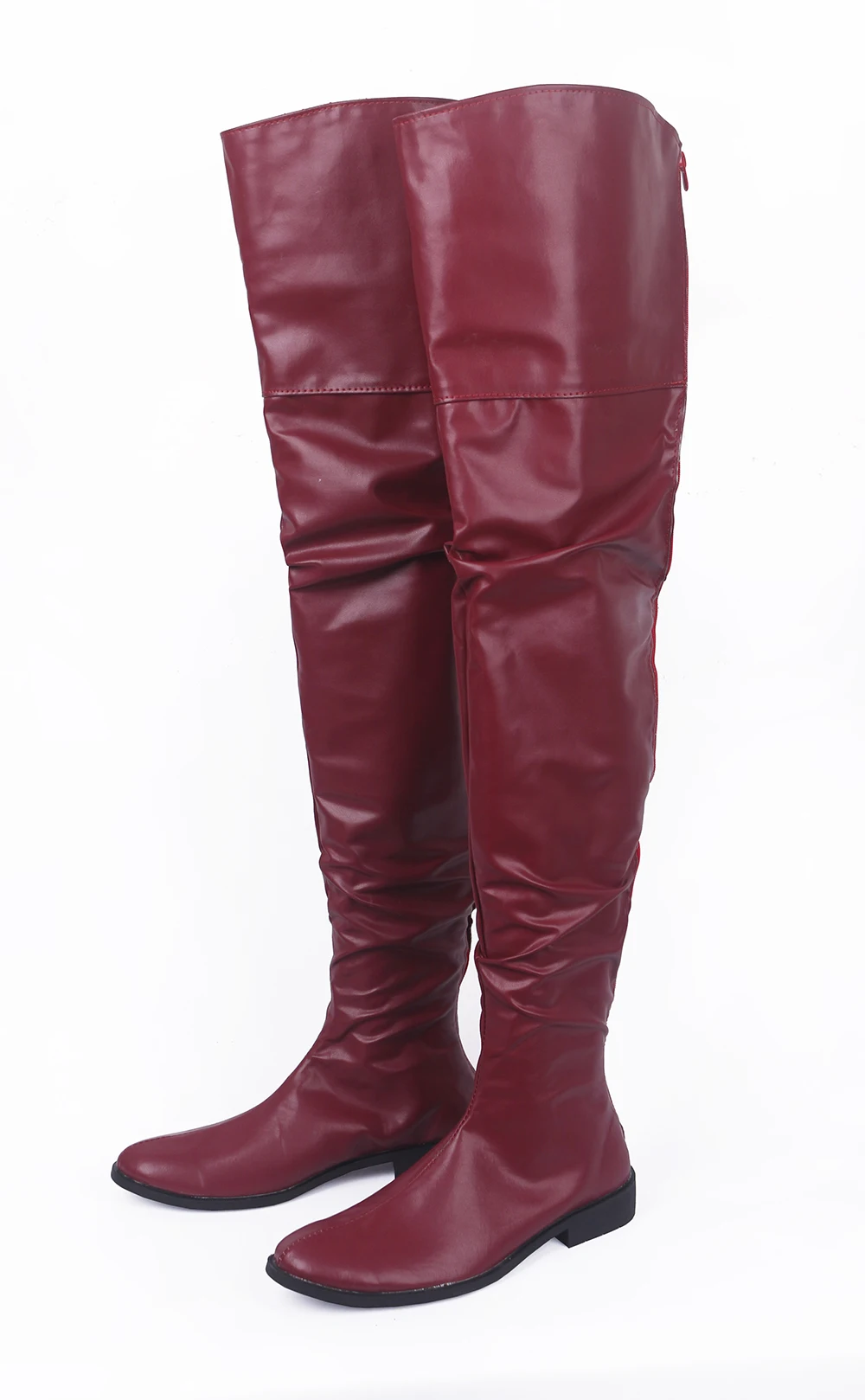 Zardoz Zed Cosplay Red Long Boots Shoes (4)