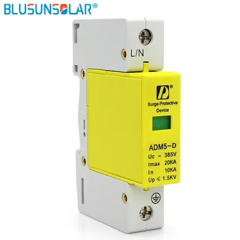 

hot selling 1P 10KA 20KA 385V AC Household Low-Voltage Lightning Arester SPD household Surge Protection Device