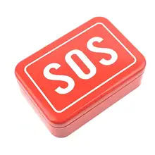 Мини-железный ящик для выживания полевое, для выживания комплект для хранения аварийный ящик для хранения инструмента для наружного аварийного портативного многофункционального