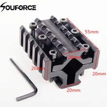 Лидер продаж Охотничьи Аксессуары Универсальный 4 рельса на бочке 20 мм Крепление Пикатинни и Вивер рельс с 5 слотов