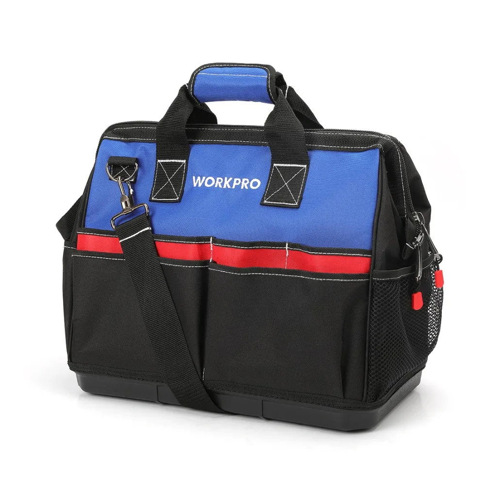 WORKPRO 4 size tool kit bag waterproof Storage tool Bag Men's Multifunction Bag tool organizer electrician Shoulder Bag power tool bag