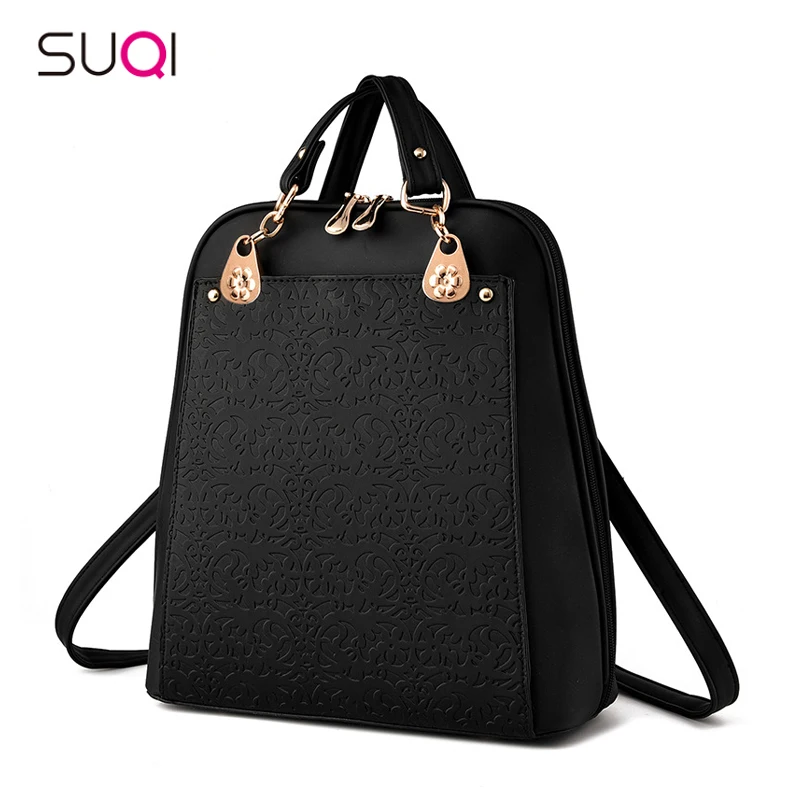 

2018 New Fashion Leisure Pu Backpack Female Girl Shoulder Bag Rucksack Women Backpack Mochila