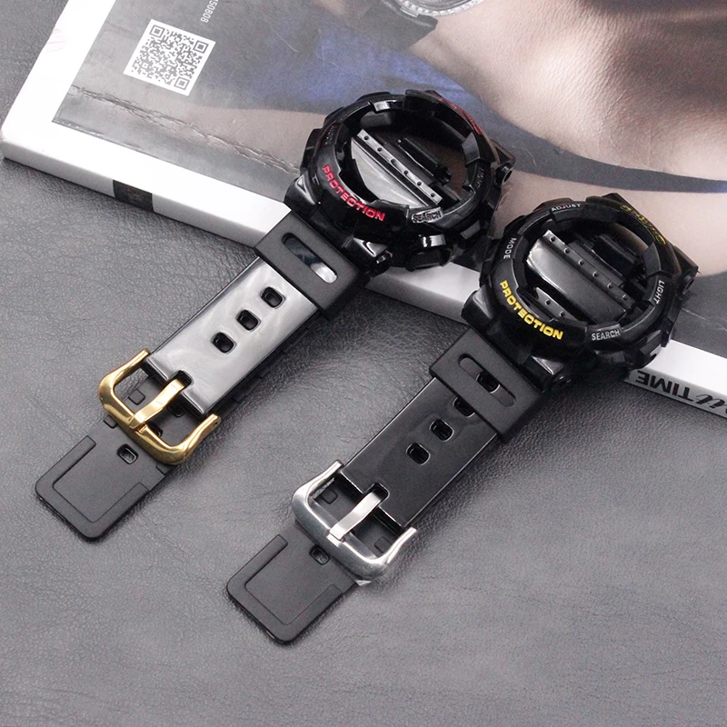 Резиновый полимерный ремешок для мужчин пряжка с язычком CASIO BABY G BA 110 111 112 120