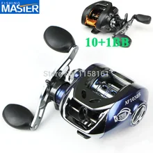 Blue/Black Low Profile Baitcasting 10+1 BB left or right Fishing Reel 6.3:1 Bait casting reel Hand Spinning lure Fishing Tackle