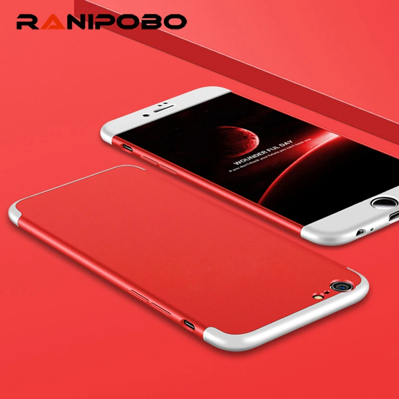 Ranipobo Luxury lucky Red 3 in 1 Frosted Full Protection Back Cover For iPhone SE 5 5s 6 6s 7 7 Plus Case For iPhone 6 Fundas 1-plus-5-cover : image Ranipobo Luxury lucky Red 3 in 1 Frosted Full Protection Back Cover For iPhone SE 5 5s 6 6s 7 7 Plus Case For iPhone 6 Fundas 1-plus-5-cover
