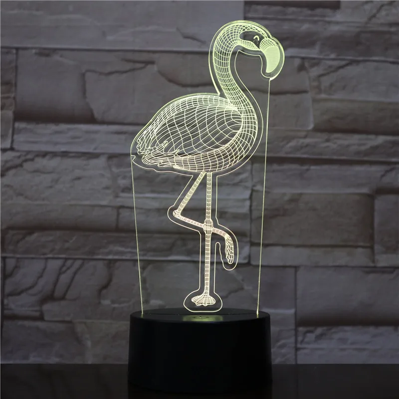 3d ночник Luminaria Flamingo Светодиодная лампа Power Bank осветительные приборы De Mesa милый