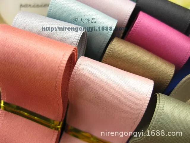 New 25mm Matte Riband Double Face satin ribbons DIY hair accessories bowknot materials Polyester Ribbons 5Mlot_7