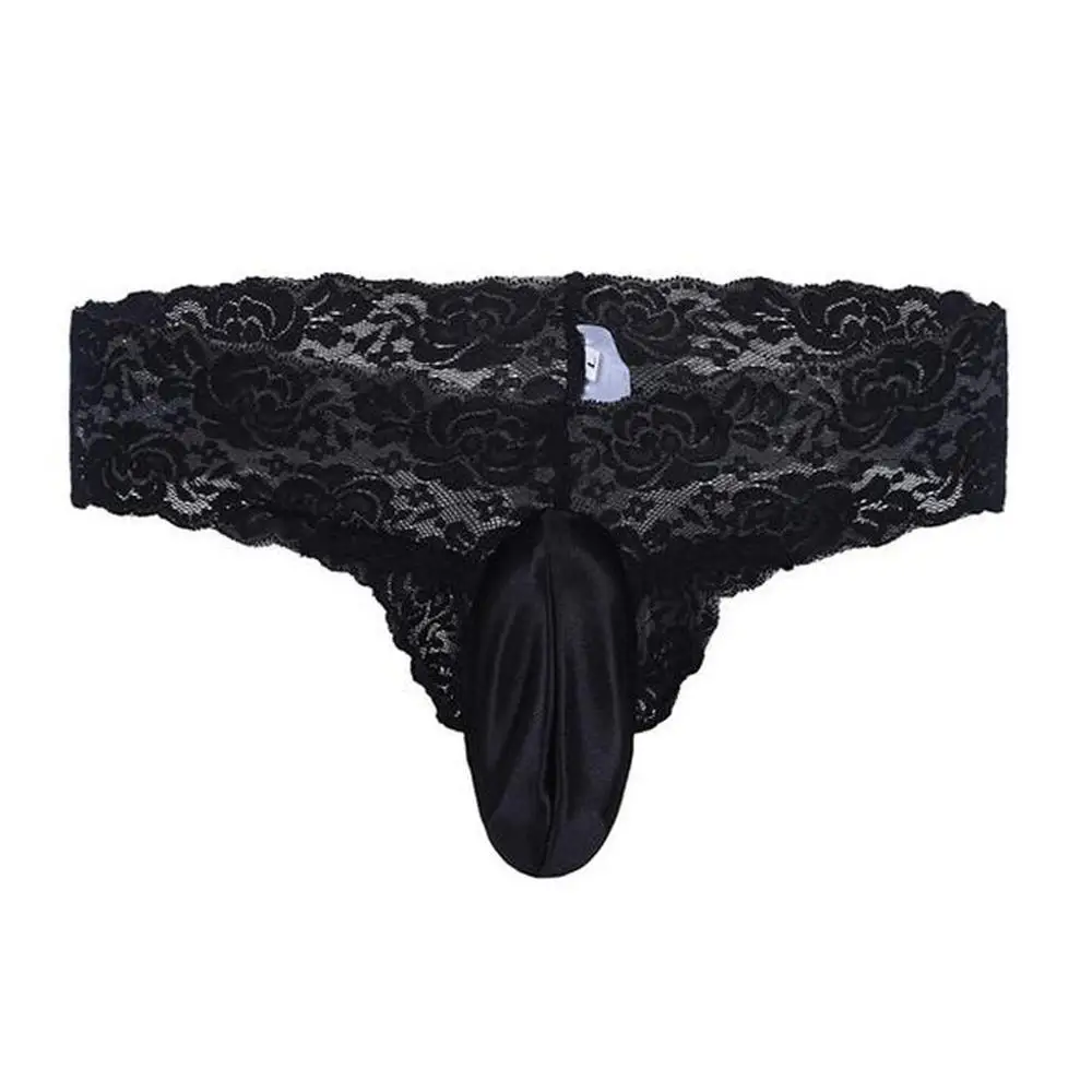 

Fashion Men Panties Men Sexy Lingerie Lace Floral Bikini Briefs Bulge Pouch Underwear Underpants Gode Ceinture Lace Thong A40