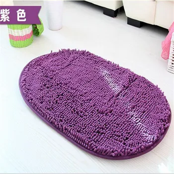 

1Pcs Fashion Oval Chenille Non-slip Mats Thick Super Soft Solid Color Carpet Stair Window/Floor Rug/ Living room carpet/Area Rug