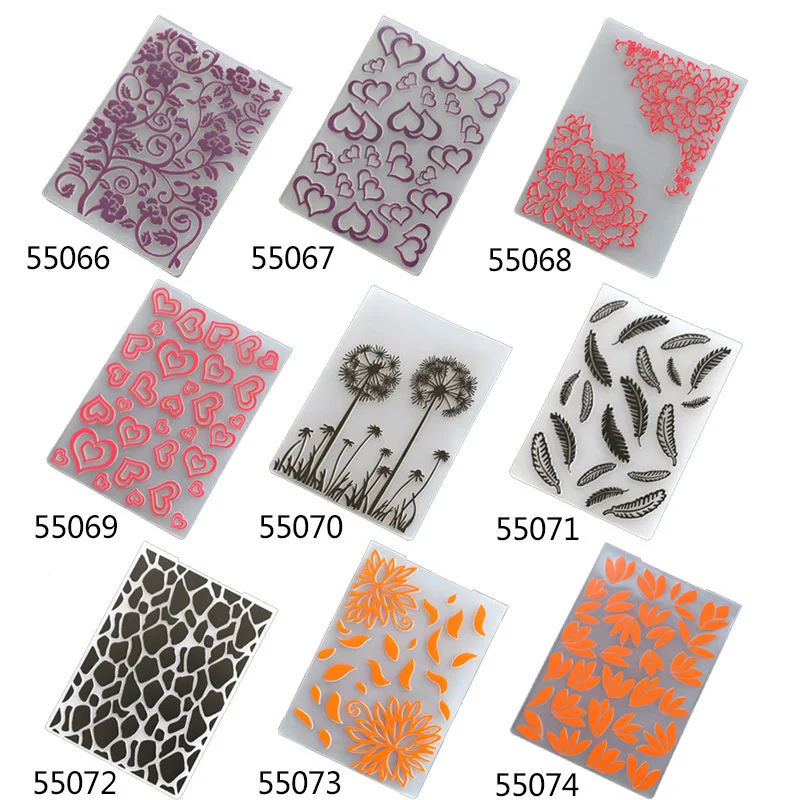 Carpetas de plástico para manualidades Fireworks tarjetas herramientas decoración de álbumes de recortes 