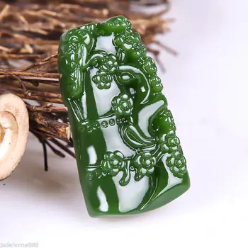 

Chinese ZiPaoYu Purple Carved Turtle Crane Lucky Pendant + Rope Necklace