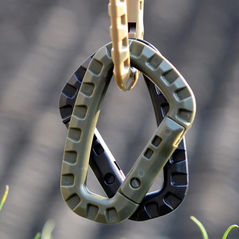 10 قطع متوسطة تسلق هوك التكتيكية حقيبة الظهر رخوة نظام d إبزيم العسكرية التخييم تسلق اكسسوارات