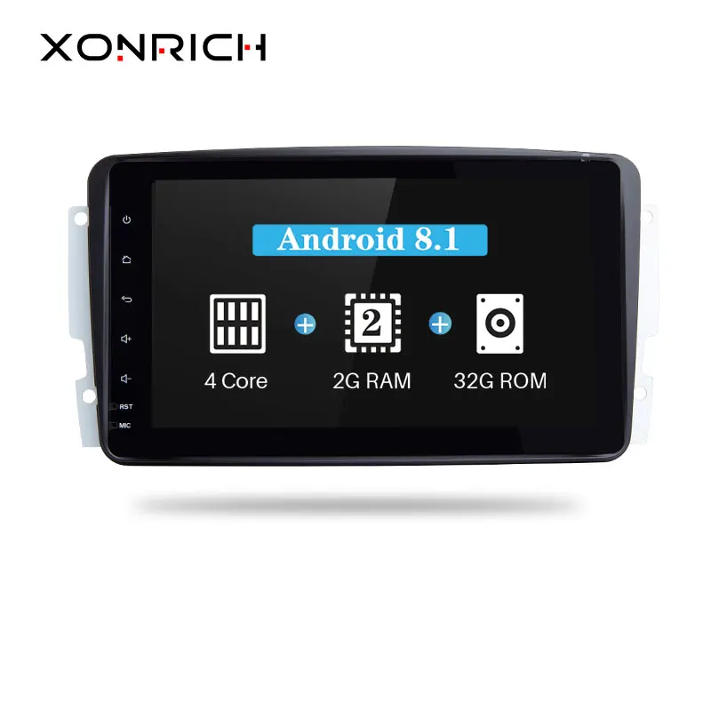 

Xonrich AutoRadio 2 Din Android 8.1 Car NO DVD Player For Mercedes/Benz/W209/W203/W168/M/ML/W168/W463/Viano/W639/Vito/Vaneo Wifi