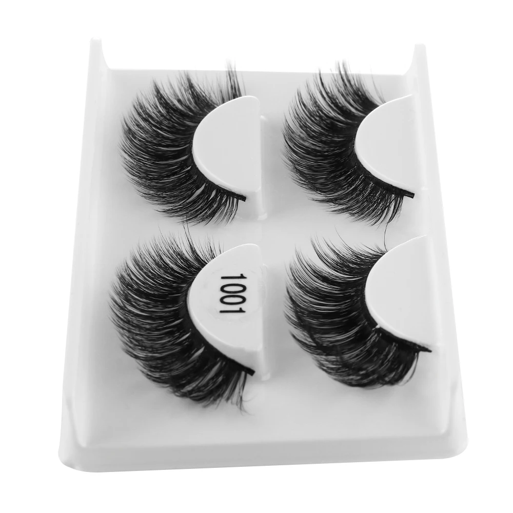 

2 Pairs /box 3D False Eyelashes Natural Long Fluffy Lashes Reusable Cruelty-free Eye Makeup Tools Thick Eye Extension Tools