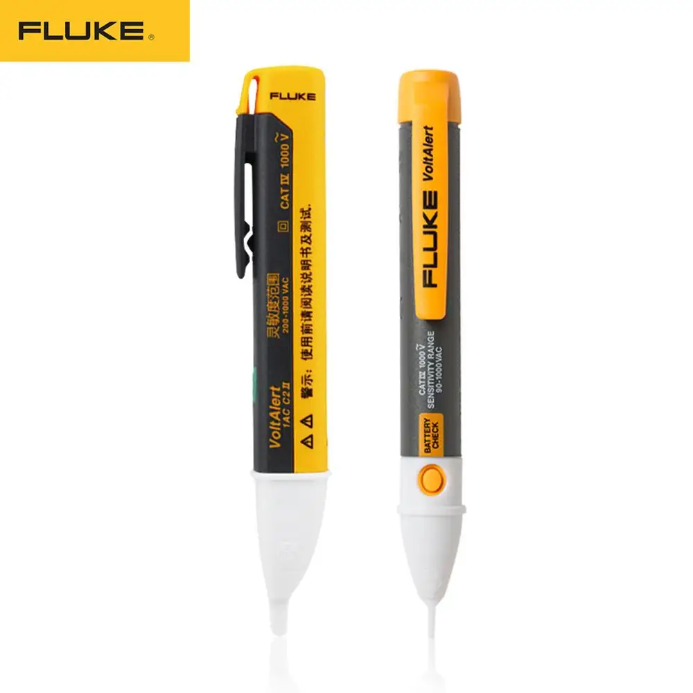 Fluke 1AC-C2 II вольт оповещения FLUKE 2AC датчик Бесконтактный детектор напряжения тестер переменного тока палка электрический детектор ручка