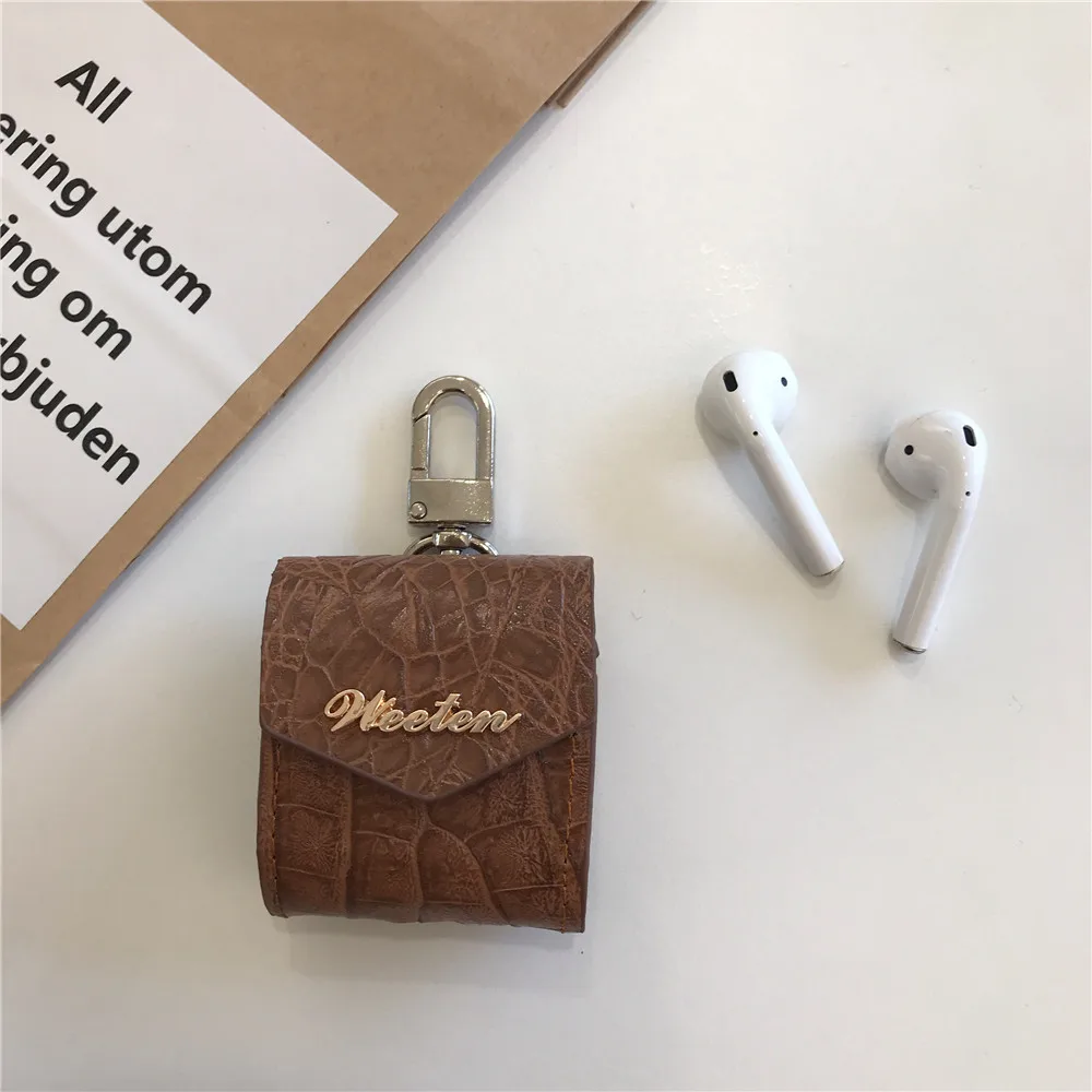 Для Airpods кожаный чехол для Bluetooth гарнитуры защитный чехол бизнес беспроводные наушники кожаные наушники сумка для Apple Airpods2