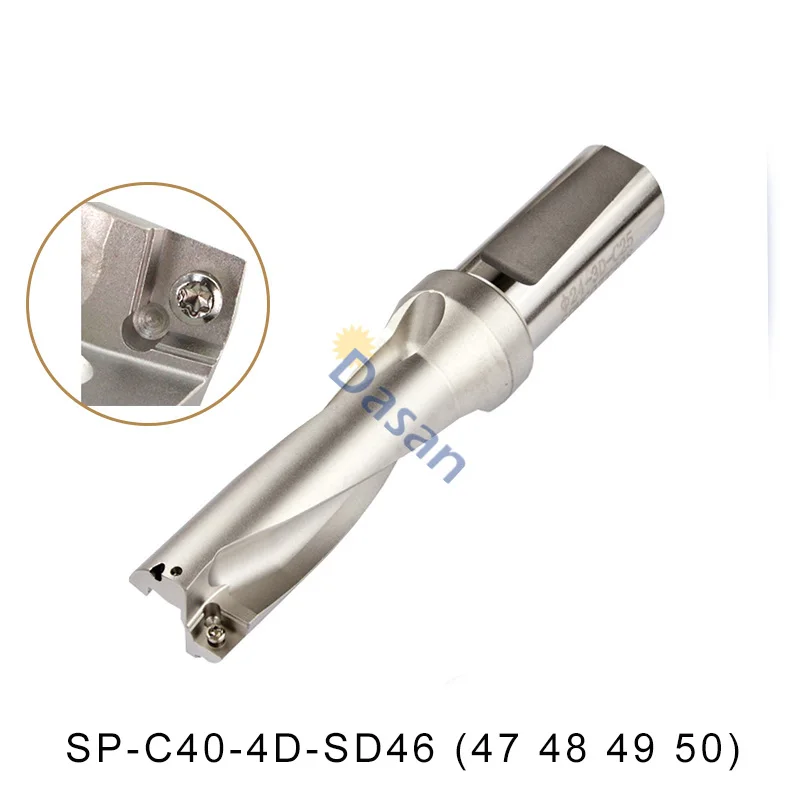 

SP C40 4D SD 46 47 48 49 50 mm Indexable Insert U Metal Drilling Shallow Hole Drills Lathe Drill Tool for SP Insert