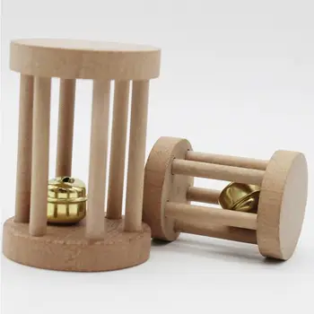 

Natural Wooden Pet Chew Toys Hamsters Exercise Bell Roller Dumbbells Teeth Care Molar Toy for Rabbit Ferret Hamster Guinea Pig
