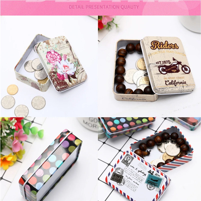 Fashion Travel Cosmetic Case Organizer Storage Cartoon Tinplate storage make up organizer storage organizer storage box #4D10 (1)