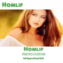 HOMLIF Фото Пользовательские Алмазная вышивка. полный квадратный/круглый дрель 5D поделки алмазов картина частный настраиваемый вышивки крестом 3D мозаика