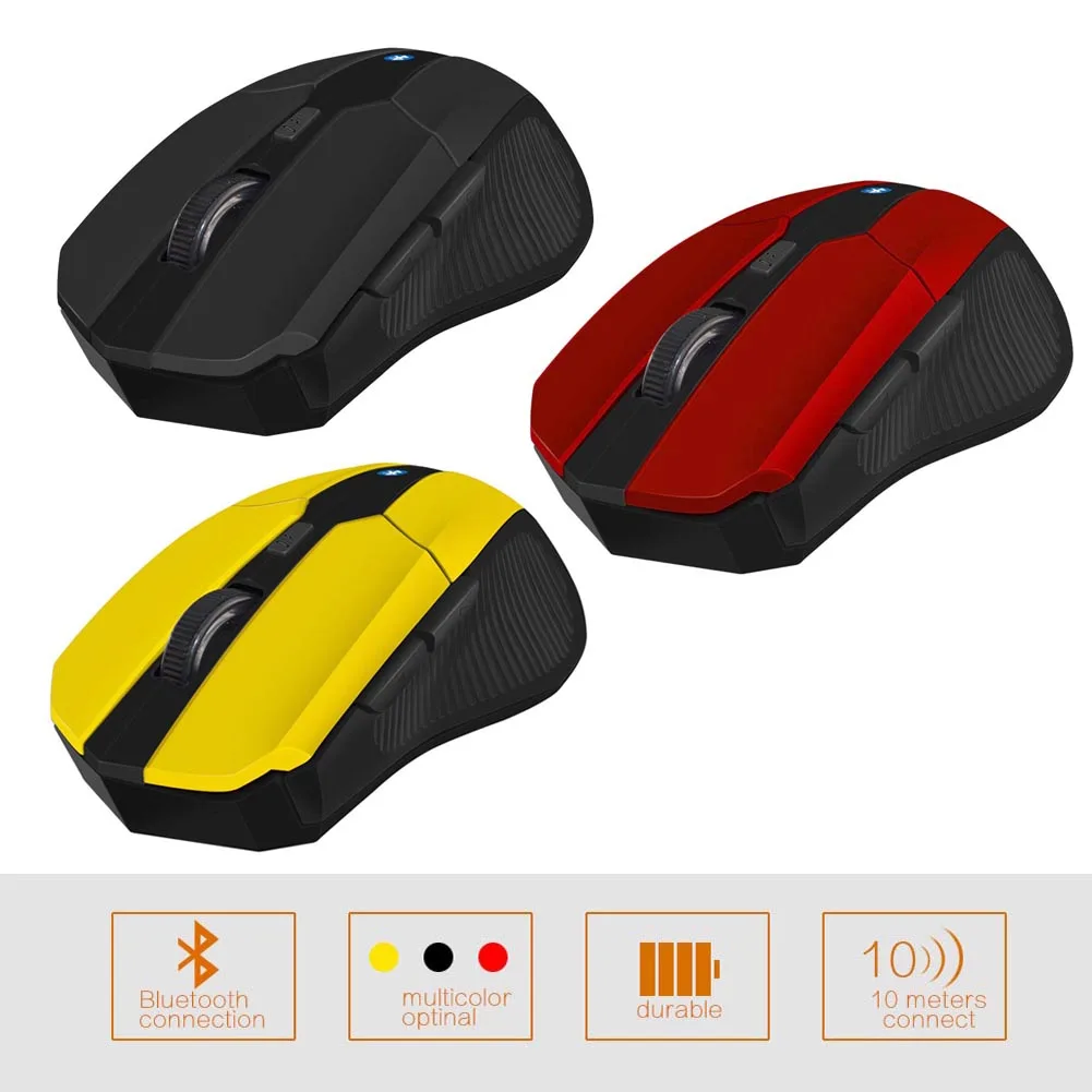 

Wireless Bluetooth Mouse Durable 10M Connect 2.4Ghz For Computer TV Tablet Office DJA99