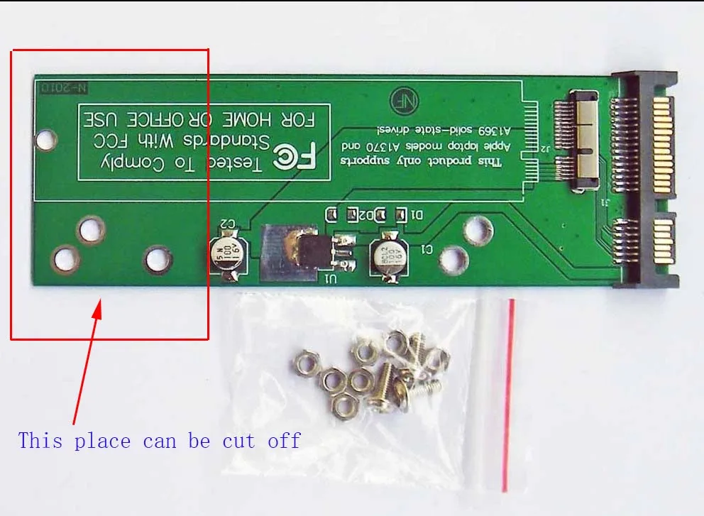 

2.5" 3.5" SATA to macbook air 2010 2011 version A1369 A1370 MC503 MC504 MC505 MC506 MC968 MC969 MC965 MC966 SSD adapter card