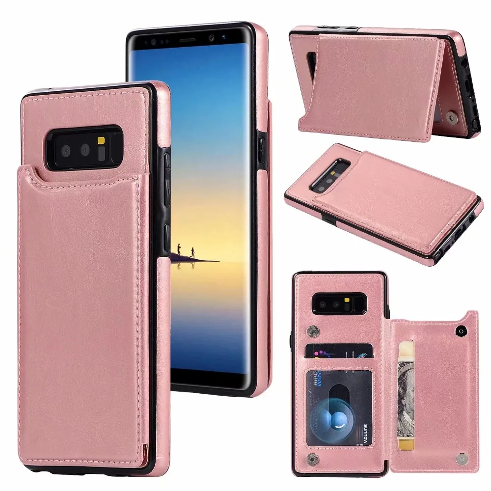 

Leather Case For Samsung Galaxy S9 S9 plus s7 edge Case magnetic Wallet card holder Stand For Samsung Note 8 s8 plus back cover
