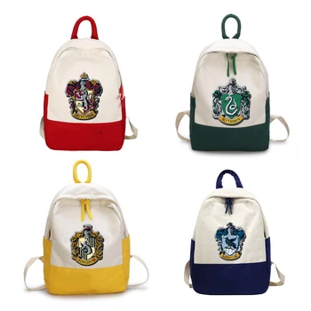 

4 type Cosplay Ron Wemel Hermelien Griffel Draco Malfidus Toys Backpack SchoolBag Model Gryffindor badge Birthday Gift