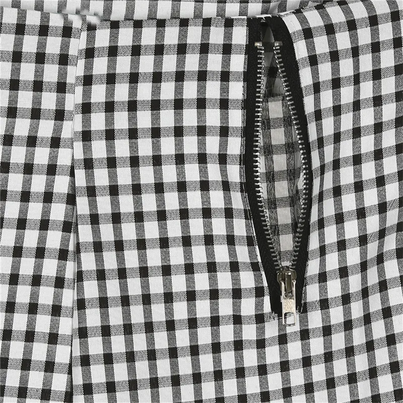 Для женщин Леди Мода клетчатые узкие брюки в клетку Повседневное узкие брюки, леггинсы, длинные штаны, брюки-карандаш