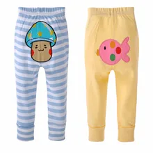 2 шт./партия, новинка, случайная отправка, штаны для мальчиков и девочек, хлопковый Детский костюм с вышитым рисунком, 3-24 месяца