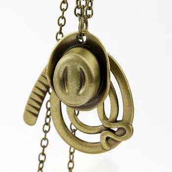 

New Fashion Indiana Jones Hat With The Whip Pendant Necklace For Men Gift Punk Style Cowboy Indiana Jones Charms Necklaces