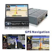 7 “Universal 1 Din Reproductor de DVD Audio Del Coche + Radio + Gps + Autoradio + Stereo + Bluetooth + PC + Automotivo DVD + RDS USB SD Aux + cámara
