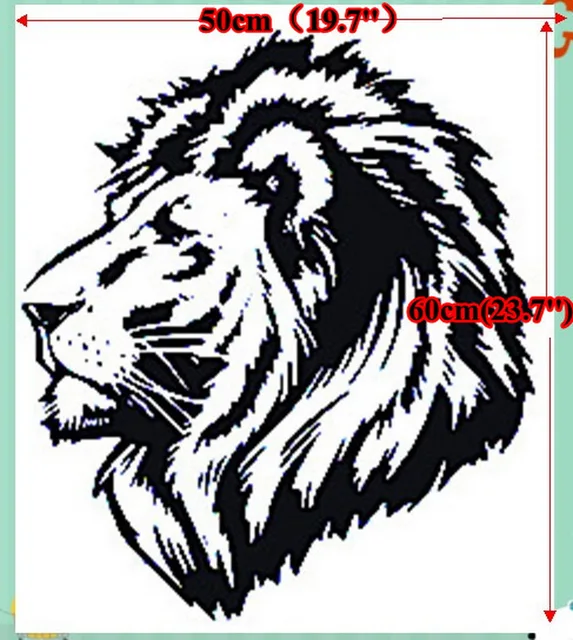 2016 Hot Sale Black Lion Totem Wallpaper Mural Cartoon Stickers 12