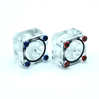 

Computer water cooling cooler radiator Heat dissipation impeller flow speed meter 3-way structure indicator accessories G1/4