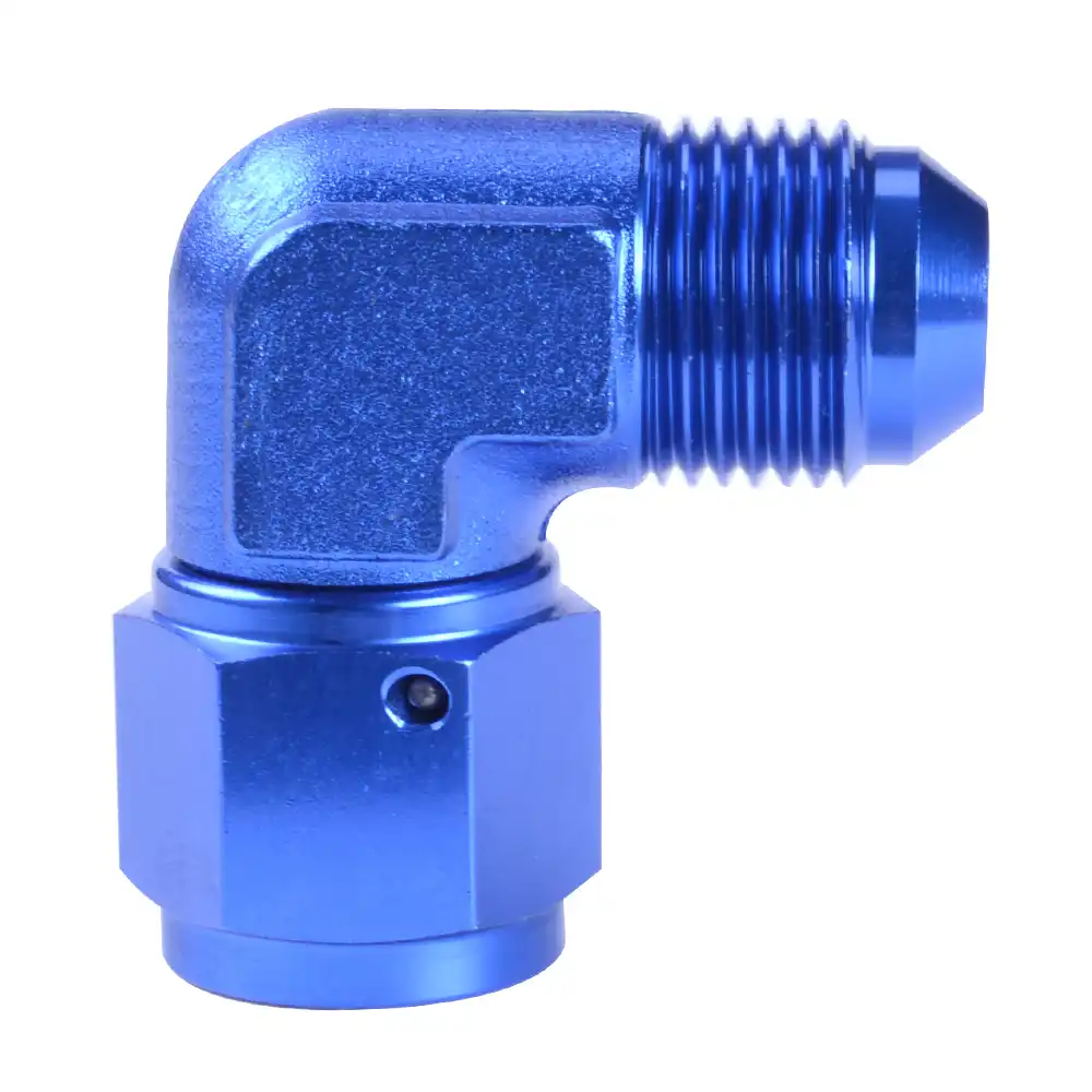 Blue Aluminum 90 Degree Elbow AN 8 Male To 1//4 NPT Male Fitting Adaptor Connector