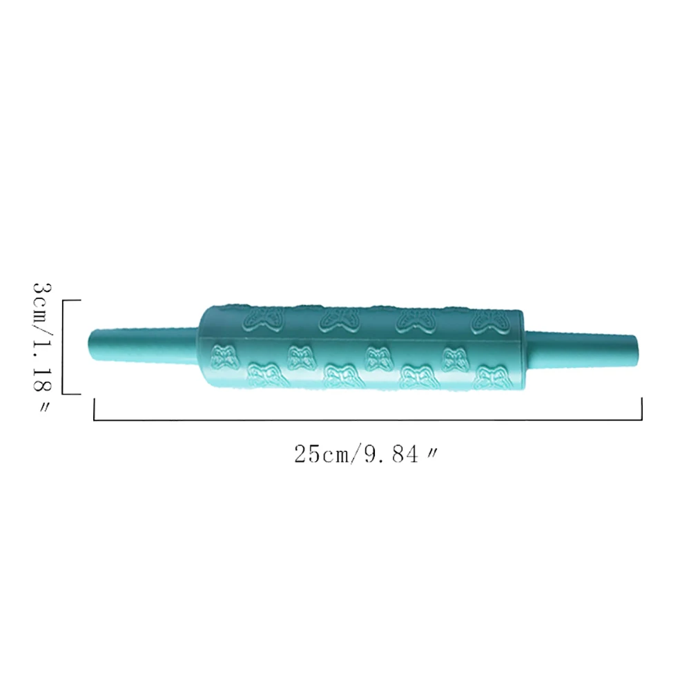 Пластиковый цветок сердце тиснение Скалка DIY печенье помадка торт ролик Ремесло Портативный тисненое тесто прокатки выпечки инструменты