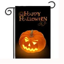 Хэллоуин Флаг Пользовательские тыквы на Хэллоуин украшения сад флаг 12x18 дюймов всепогодный Горячее предложение украшения дома R40