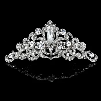 

12pcs/lot Wholesale Crown Flower Hairpins Women Wedding Bridal Hair Accessory Perfect Rhinestone Crystal Headband