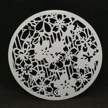 

Sakura round pvc Layering Stencils for Diy scrapbook Drawing Color Spray Stencil,painting stencil,home decor diy etc.