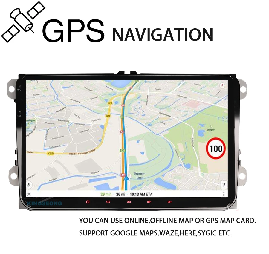 Cheap 9" Android 7.1 Navigation GPS Autoradio DAB+ for VW Passat b6 Polo SKODA Octavia Limousine Touchscreen Car Radio OBD CANBUS DTV 4