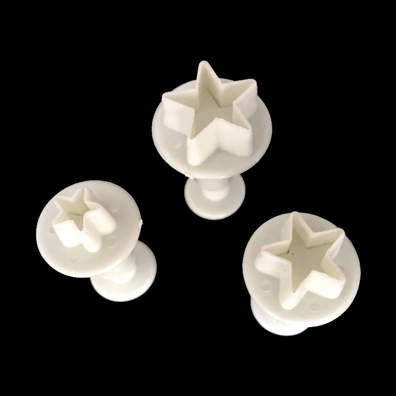 

3pcs/pack White Mini Pentagram Spring Cutting Clay Molds Creative DIY Plastic Molds Decorative Clay Handmade Craft Molding Tools