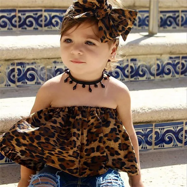 Коллекция года, детская одежда для маленьких девочек Милая футболка с леопардовым принтом без рукавов для новорожденных топы, Короткие штаны комплект из 2 предметов