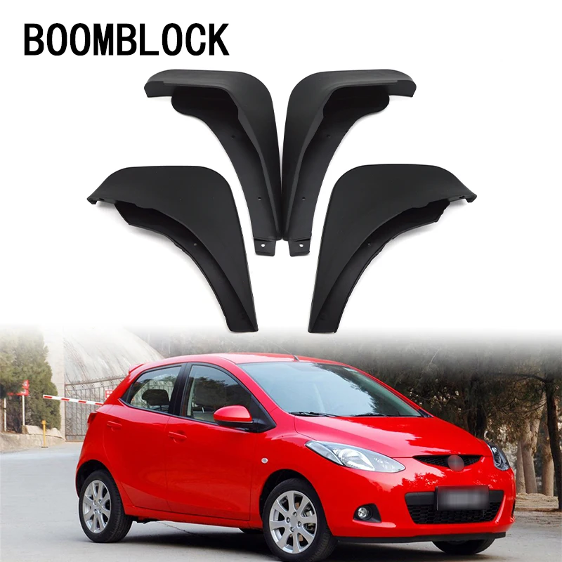 Автомобильные передние и задние брызговики BOOMBLOCK для Mazda 2/Demio GE Hatchback 2008 2009 2010 2011 2012