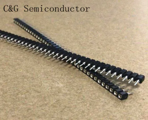 

20pcs 1x40 Pin 2.54 2.54mm Strip Tin PCB Panel IC Breakable 40pin Header Socket Round Female Pin Header Connector
