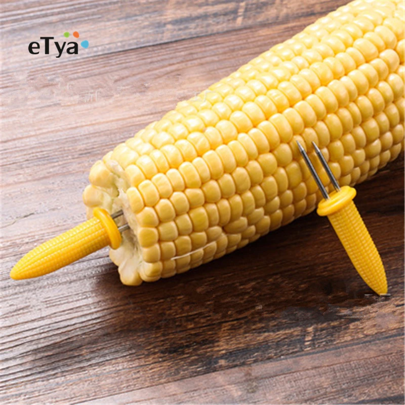 

10pcs/set BBQ Corn Holders Forks Multi-Function Stainless Steel Barbecue Corn Tools Party Kitchen Barbecue Supplies