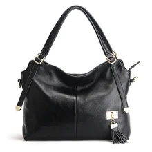 Роскошные Дизайн Для женщин сумка из натуральной яловой кожи Повседневное Мужская тотализаторов модные дамы сумочку кисточкой большой Ёмкость сумка-шоппер