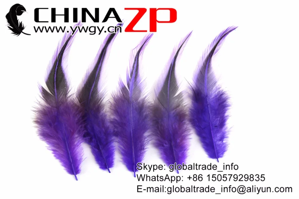 5 Purple Laced Rooster Medium Feathers (1)