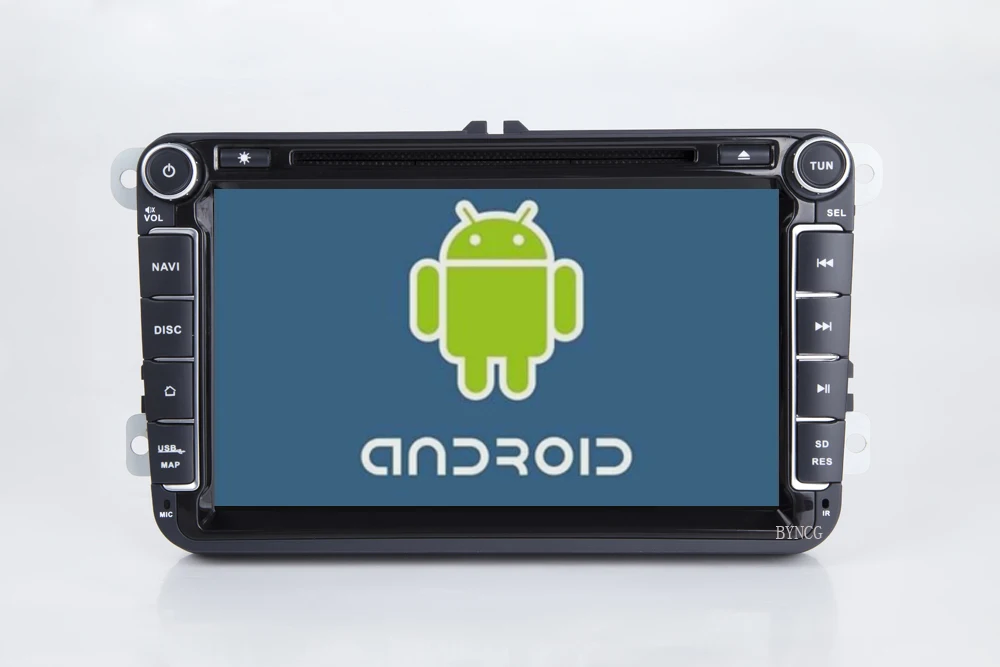 Perfect BYNCG 2 Din Car Multimedia Player Android 8.1 Auto Radio For Skoda/Seat/Volkswagen/Passat b7/POLO/GOLF 5 6 DVD GPS 4 Cores 4