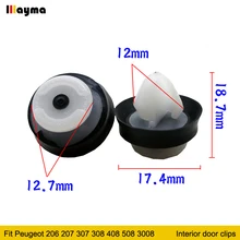 Пластмассовые зажимы для peugeot 206 207 307 308 408 508 3008 интерьер дверная карта отделка Панель зажимы для автомобиля межкомнатных дверей зажимы 10x 20x 50x